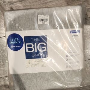 NWT The Big One (Kohl's) Gray Jersey Sheet Set - Twin XL